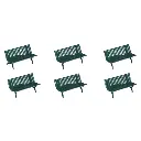 Set de bancs publics verts - HO 1/87 - 2