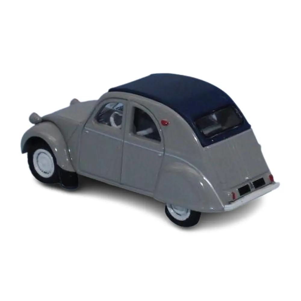 Voiture Citroën 2cv AZLP 1958 grise, capote fermée SAI 6001 - HO 1/87 - 2