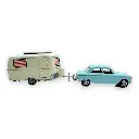 Coffret voiture Peugeot 204 avec caravane Eriba - Sai 6258 - HO 1/87 - 3