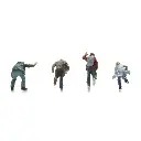 4 voyageurs pressés - Artitec 5870119 - HO 1/87 - 2