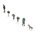 Figurines de Trinkhalle - 5 personnages et 1 chien - ARTITEC 5220008 - Z 1/220 - 3