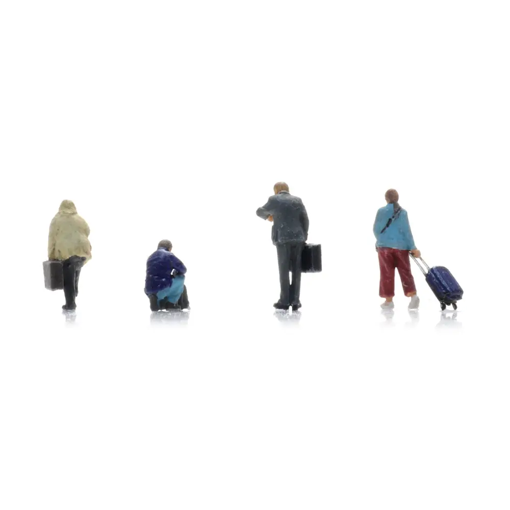 Quai des passagers - 4 personnages avec bagages - ARTITEC 5160033 - N 1/160   - 2