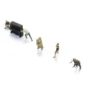 Lot de 5 personnages - Déménageurs - ARTITEC 5870099 - HO 1/87 - 3