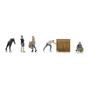 Lot de 5 personnages - Déménageurs - ARTITEC 5870099 - HO 1/87 - 2