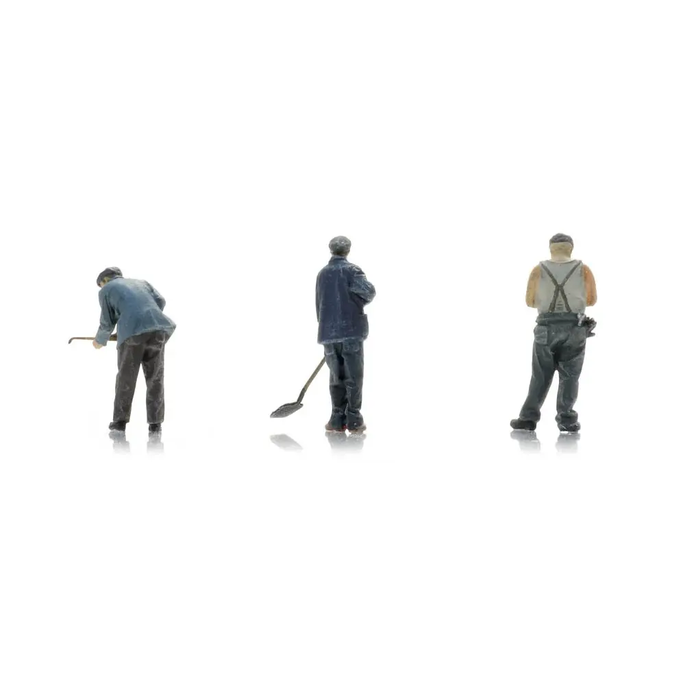 3 hommes du personnel de nettoyage du dépôt de la DB, prêt à l'emploi - Artitec 5160050 - N 1/160 - 2