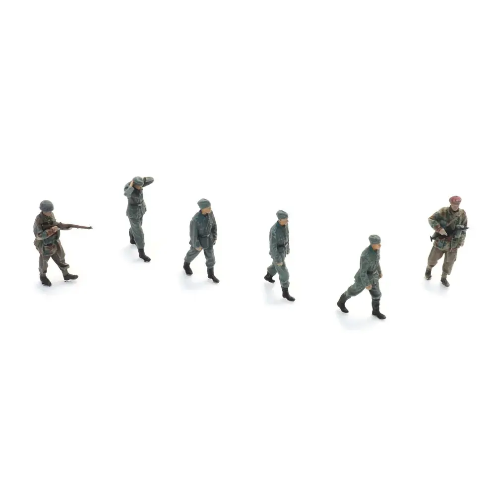 4 prisonniers de guerre de la Wehrmacht + 2 gardes britanniques - Artitec 5870065 - HO 1/87 - 5