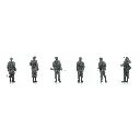 Lot de 6 personnages Infanterie de la Wehrmacht en attente de transport - Artitec 5870066 - HO 1/87 - 2