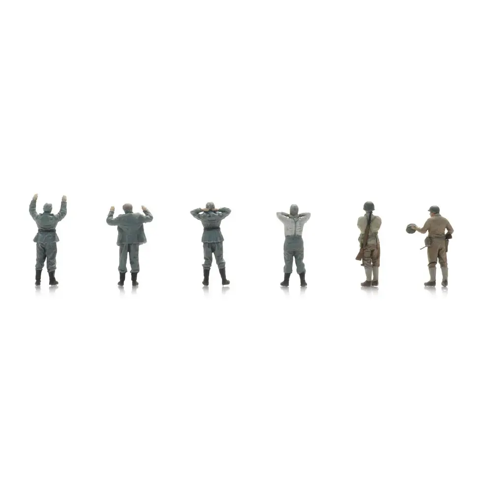 Prisonniers de guerre de la Wehrmacht + gardes américains - Artitec 5870054 - HO 1/87 - 3