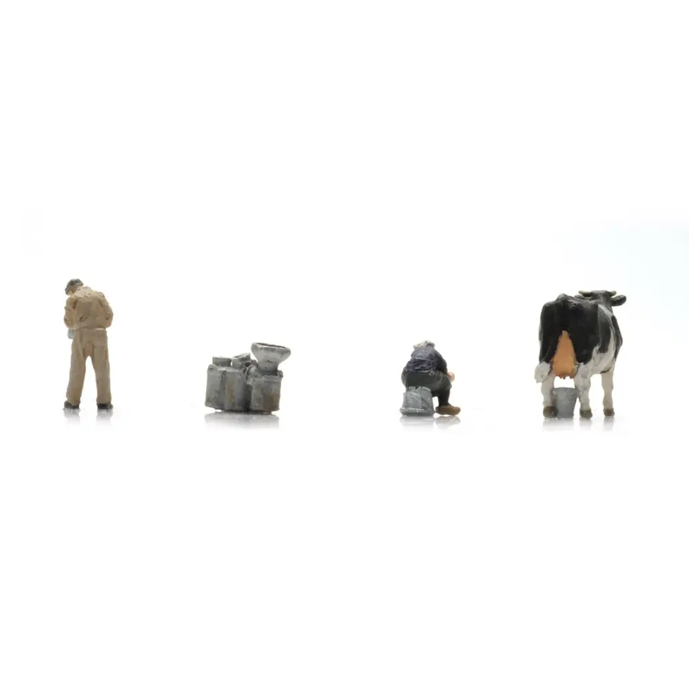 Les producteurs laitiers - 2 personnages et 1 vache - ARTITEC 5220013 - Z 1/220 - 4