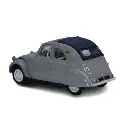Voiture Citroën 2cv AZLP 1958 grise, capote ouverte SAI 6011 - HO 1/87 - 2