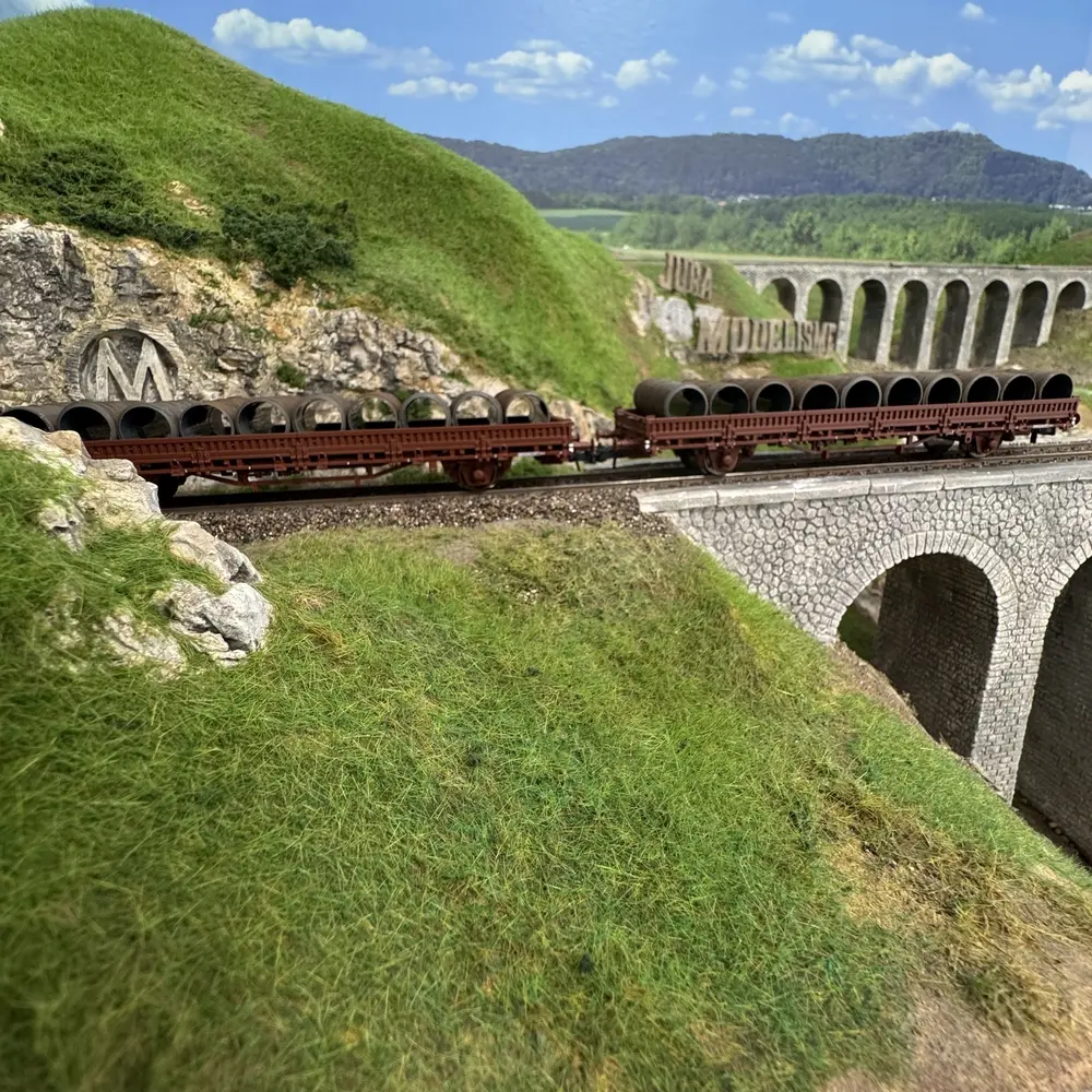 Coffret de 2 wagons ranchers pivotants - Roco 6600119 - SNCF - EP. IV - 6