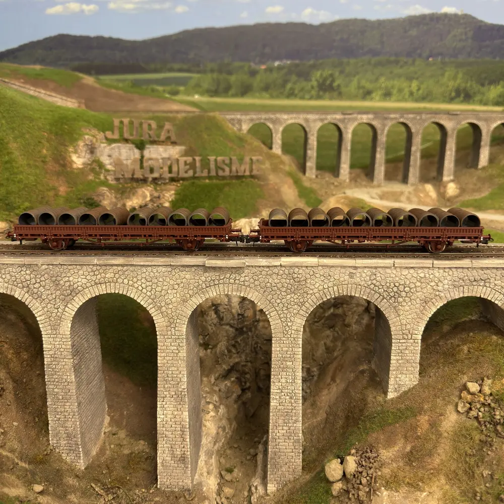 Coffret de 2 wagons ranchers pivotants - Roco 6600119 - SNCF - EP. IV - 10