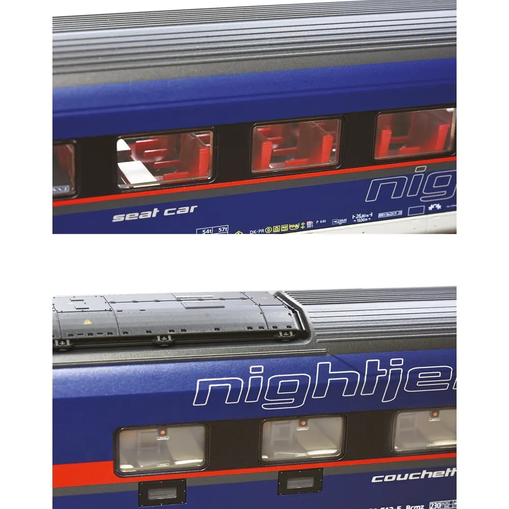 Coffret de 7 voitures Nightjet - Roco 5500004 - HO 1/87 - ÖBB - Ep VI - 2R - 5