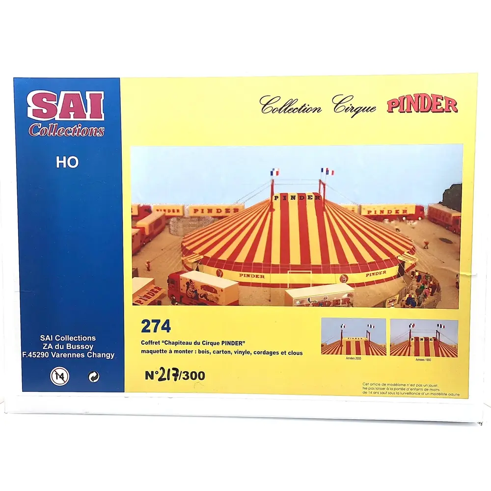 Coffret Chapiteau du Cirque Pinder "Années 1990 et 2000" SAI 274 - HO : 1/87 - 2