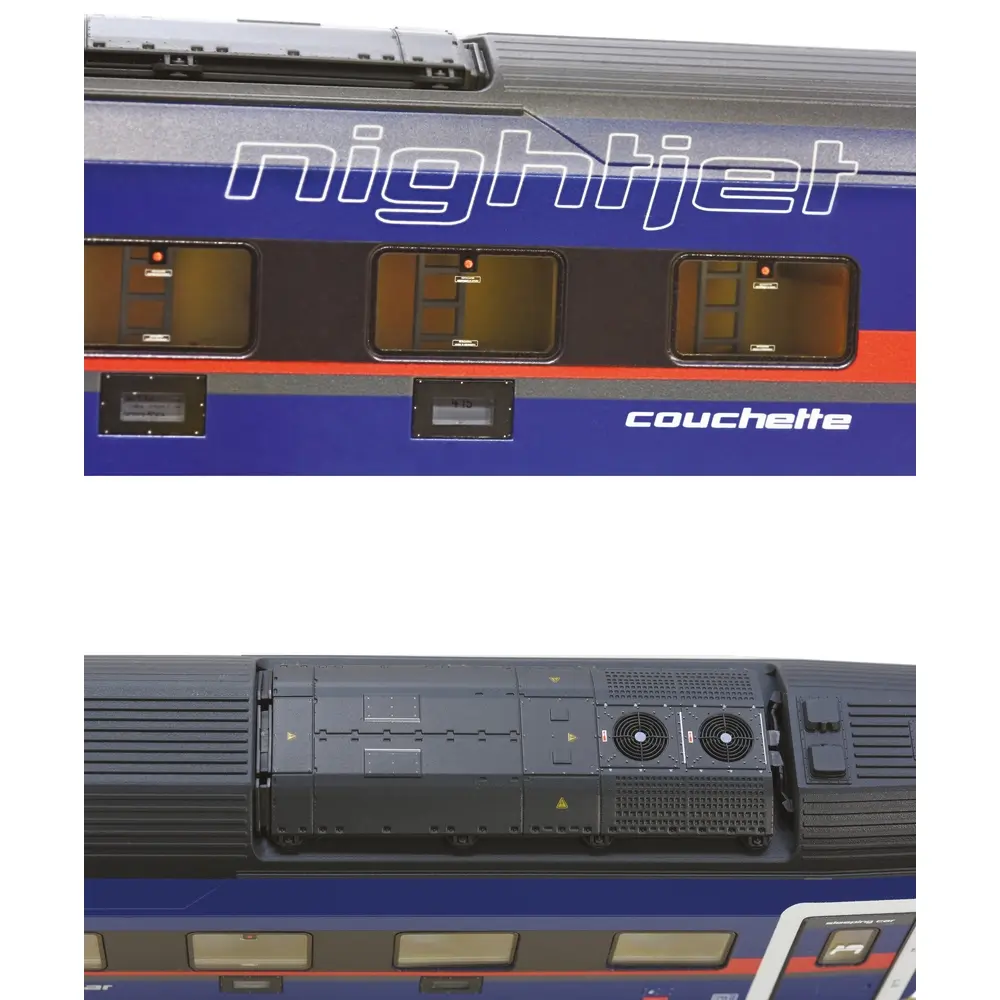 Coffret de 7 voitures Nightjet - Roco 5500004 - HO 1/87 - ÖBB - Ep VI - 2R - 6