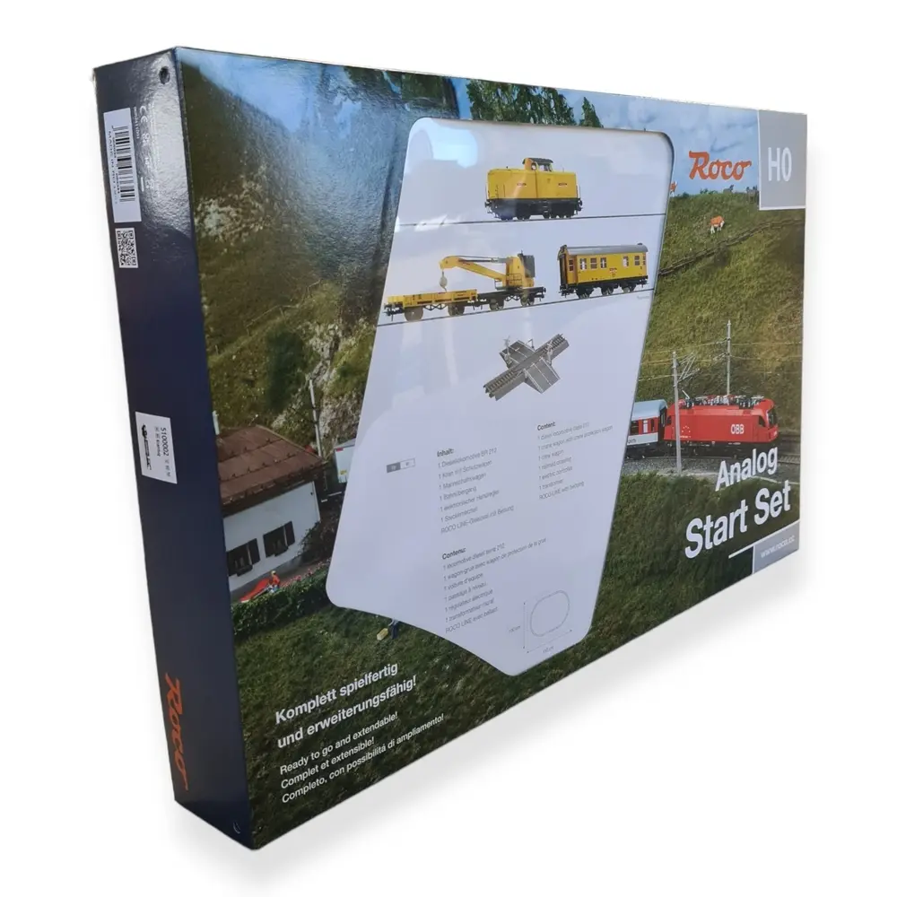 Set départ DC | Locomotive Diesel BR 212 & train-grue Roco 5100002 DB-AG - HO 1/87 - Ep VI  - 2