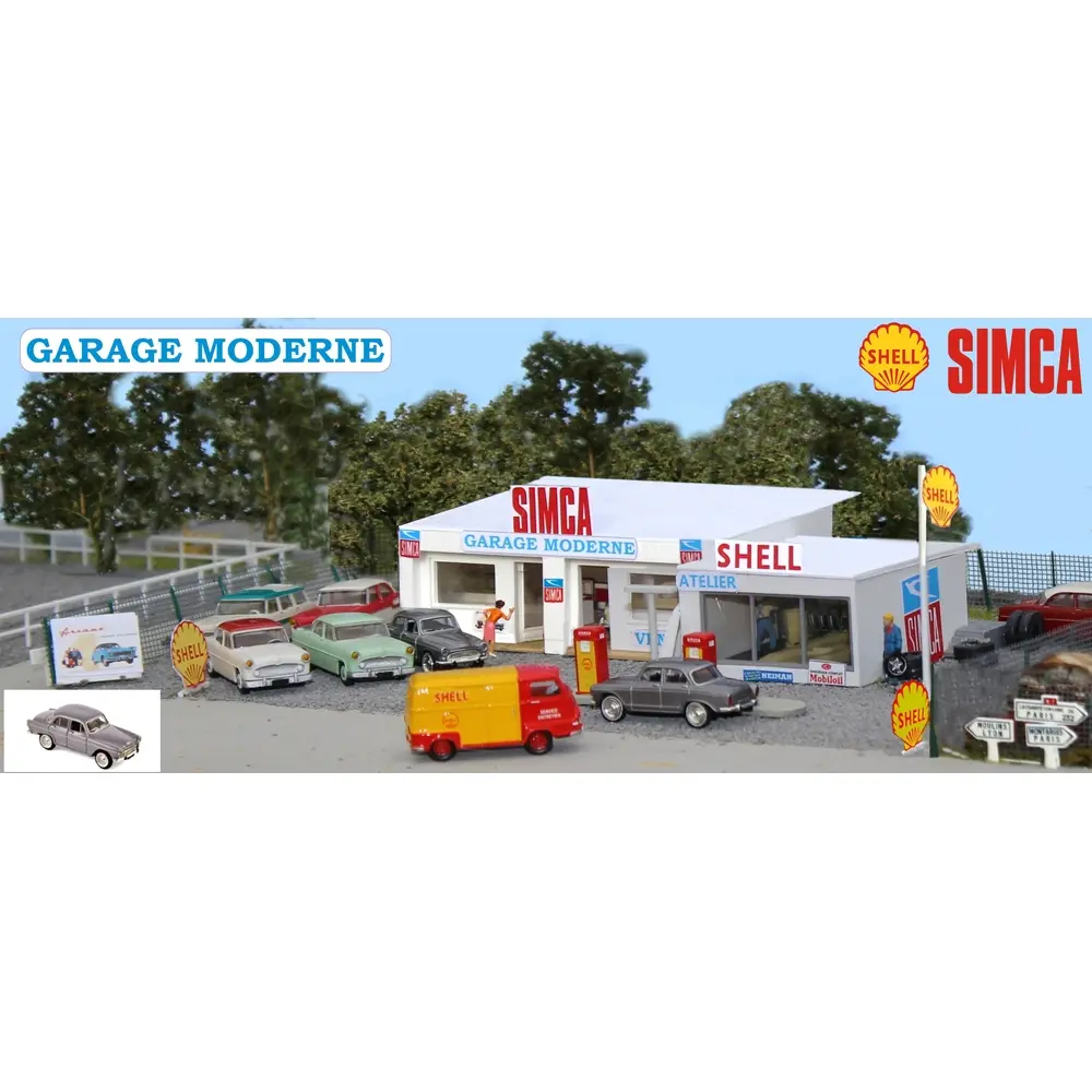 Garage Moderne SIMCA - Station-Service Shell - SAI 163 - HO 1/87 - EP III - 2