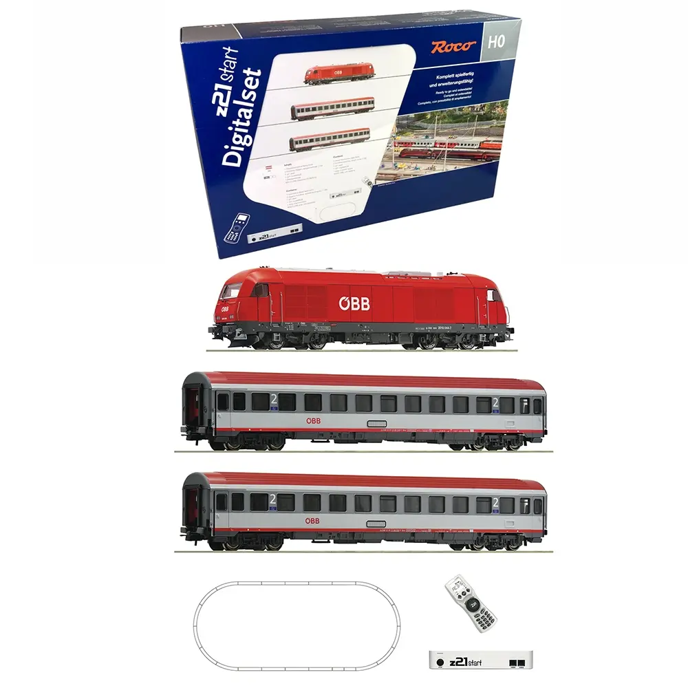 Coffret de départ z21 start : Locomotive diesel série 2016 avec train rapide - Roco 5110005 - HO : 1/87 - ÖBB - Ep VI - Digital - 2R - 2