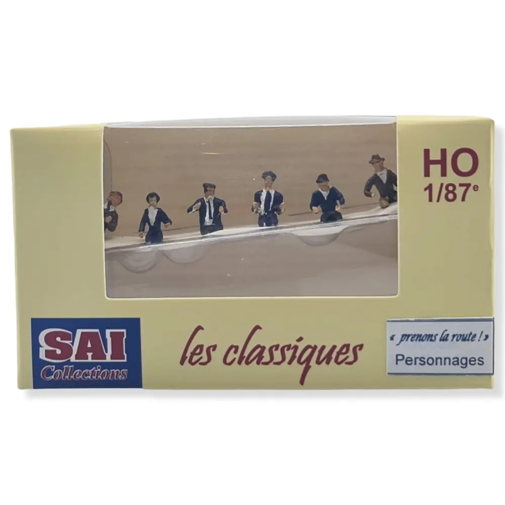 Lot de 6 conducteurs peints et décorés SAI 391 - HO : 1/87 - 2