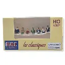 Lot de 9 passagers femmes, hommes, enfant SAI 392 - HO : 1/87 - 2
