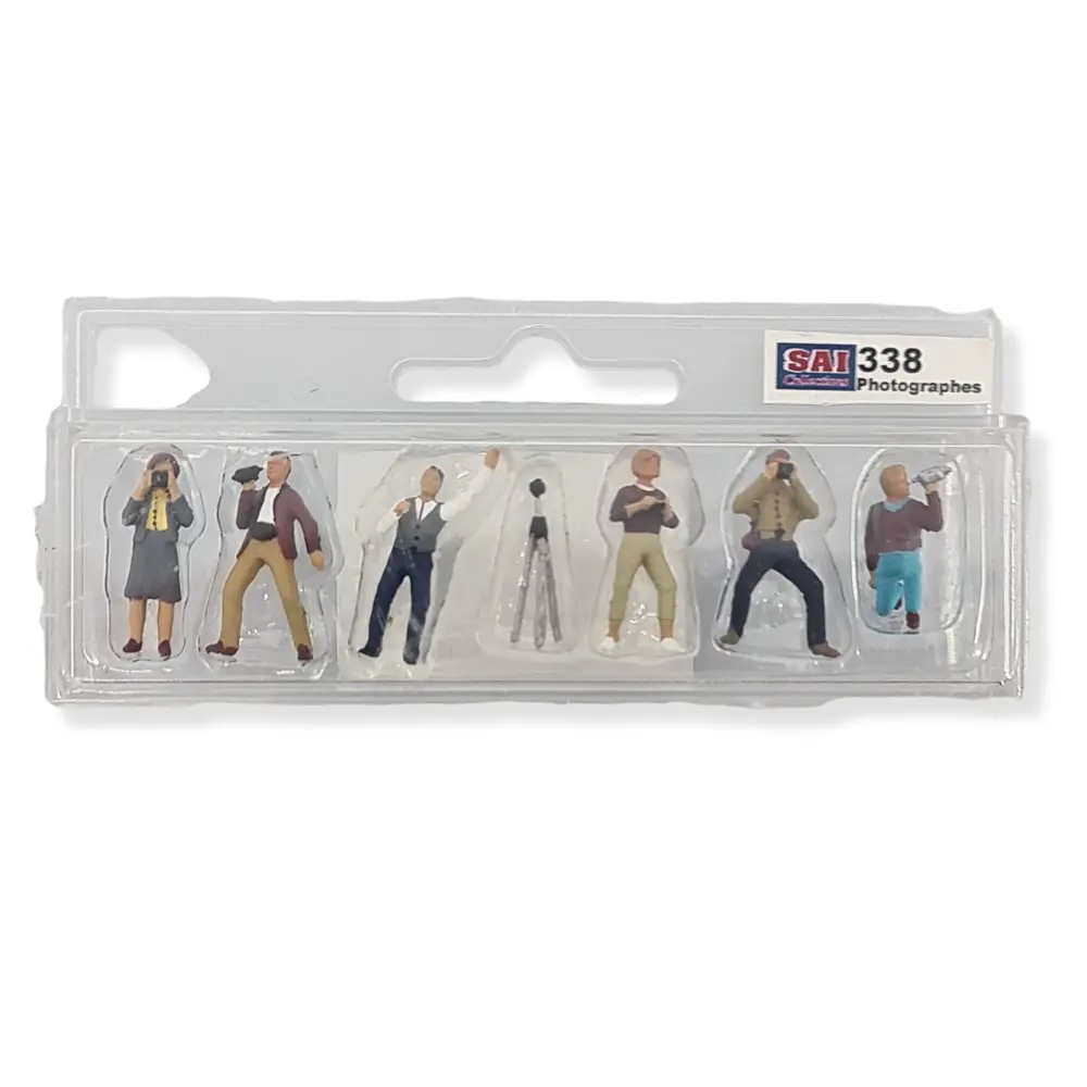 Lot de 6 personnages - Photographes hommes et femmes SAI 338 - HO : 1/87 - 2
