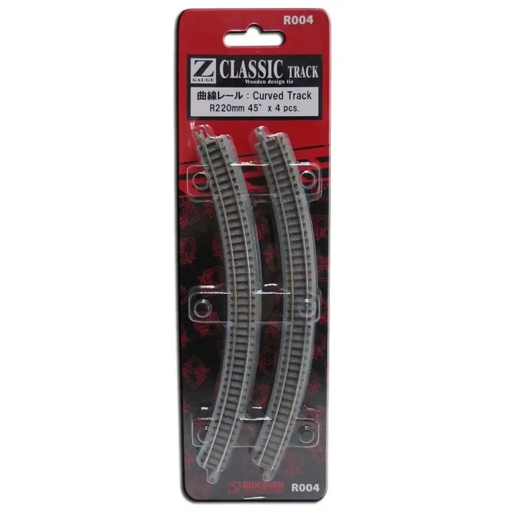 4 rails courbés R220-45° - Rokuhan 7297004 - Z 1/220 - 2