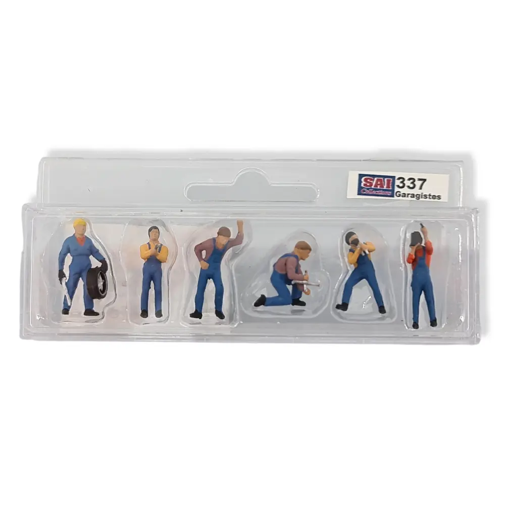 Lot de 6 personnages Mécaniciens Automobile SAI 337 - HO : 1/87 - 2