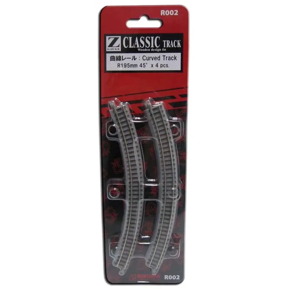 4 rails courbés R195-45° - Rokuhan 7297002 - Z 1/220 - 2