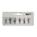 Lot de 6 personnages, passants hommes et femmes SAI 330 - HO : 1/87 - 2
