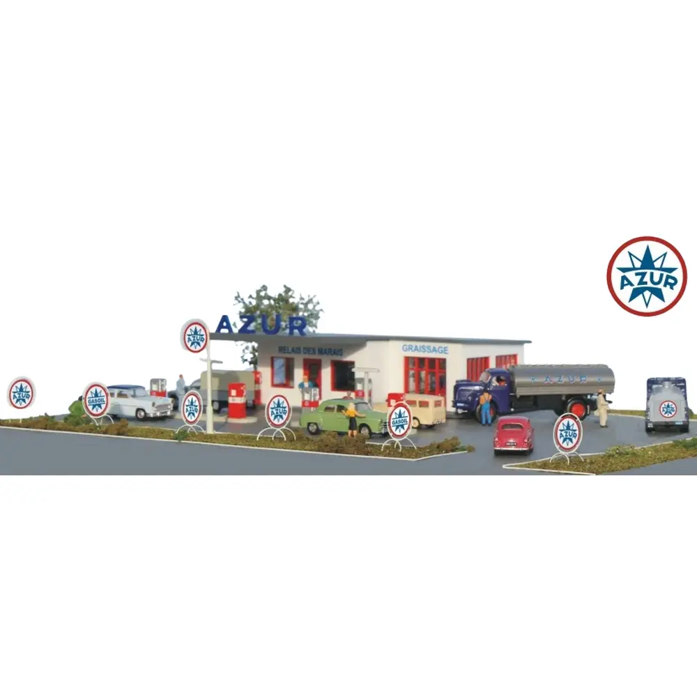 Station-Service Azur - Garage - Camion Berliet Azur - SAI 168 - HO 1/87 - EP III - 2