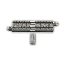 2 rails droits de 55 mm avec ballast, avec panneau de connexion - Rokuhan 7297024 - Z 1/220 - 3