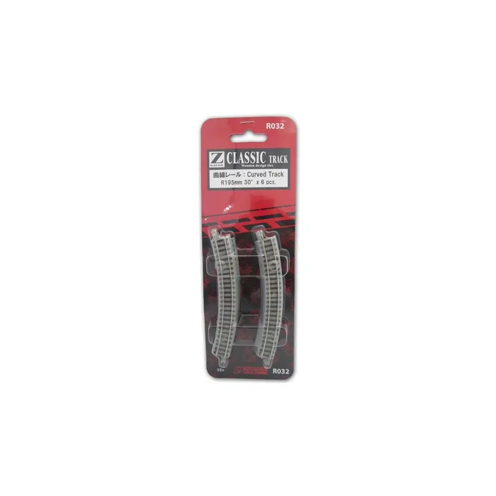 6 rails courbés R195-30° - Rokuhan 7297032 - Z 1/220 - 3