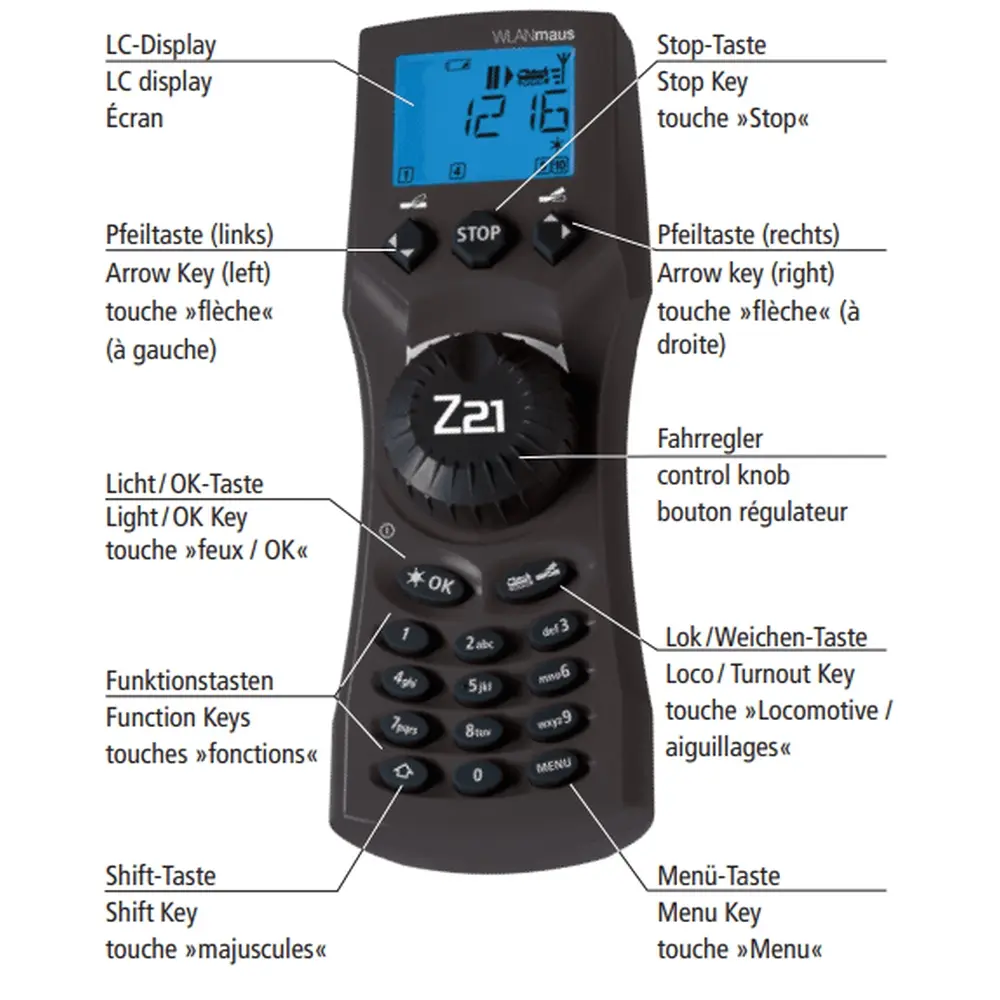 Télécommande sans fil Roco 10813 WLANMAUS pour centrale Z21 avec routeur WIFI - 3