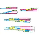 Rail Droit G1 Traverses bois - 230 mm - ROCO 42510  - HO 1/87 - Code 83 [ROCO LINE] - 3