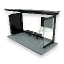 Arrêt de bus noir - Rietze 70322 - HO 1/87 - 2