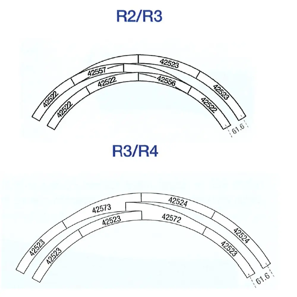 Rail Courbe - R3 1/4 419.6mm 7.5° - ROCO 42509 - HO 1/87 - Code 83 [ROCO LINE] - 4