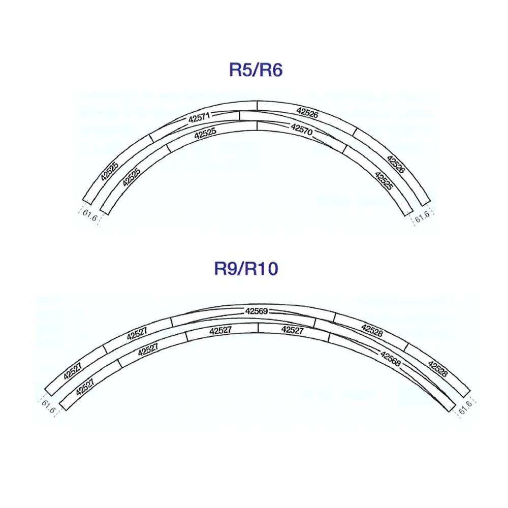 Rail Courbe - R5 542.8mm 30° - ROCO 42525 - HO 1/87 - Code 83 [ROCO LINE] - 3