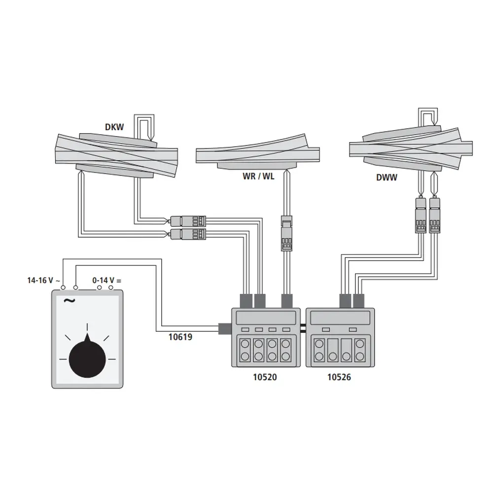 Aiguillage Triple DWW15 - R 873,5 mm 15° - ROCO 42543 - HO 1/87 - Code 83 [ROCO LINE] - 3