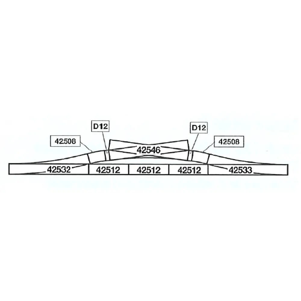 Rail Courbe - R2 1/4 358mm 7.5° - ROCO 42408 - HO 1/87 - Code 83 [ROCO LINE] - 2