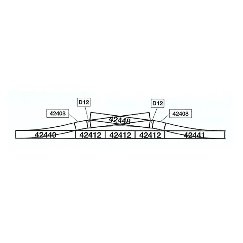 Rail Courbe - R2 1/4 358mm 7.5° - ROCO 42408 - HO 1/87 - Code 83 - 2