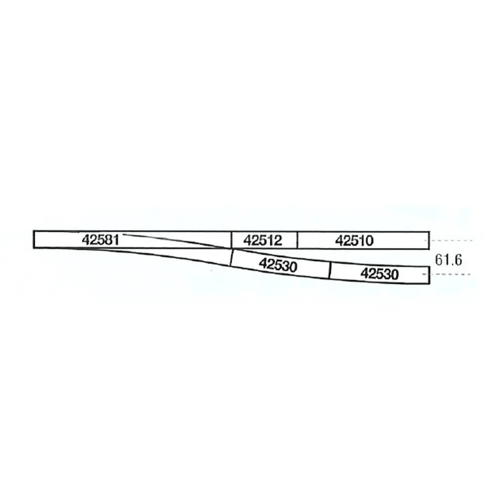 Rail Courbe - R20 1962mm 5° - ROCO 42530 - HO 1/87 - Code 83 [ROCO LINE] - 2