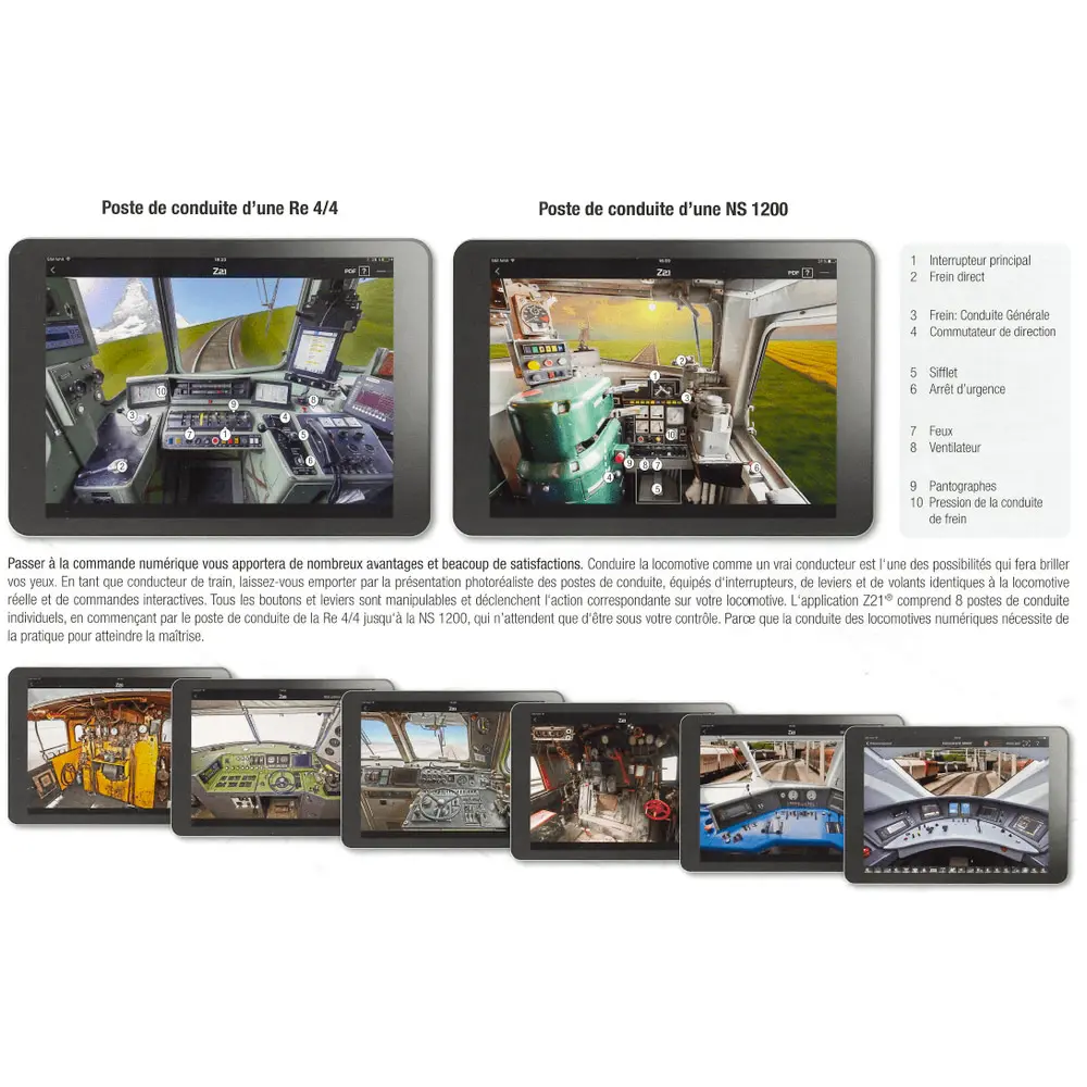 Coffret centrale Z21 noire avec routeur wifi et télécommande sans fil - Roco 10834 - 7