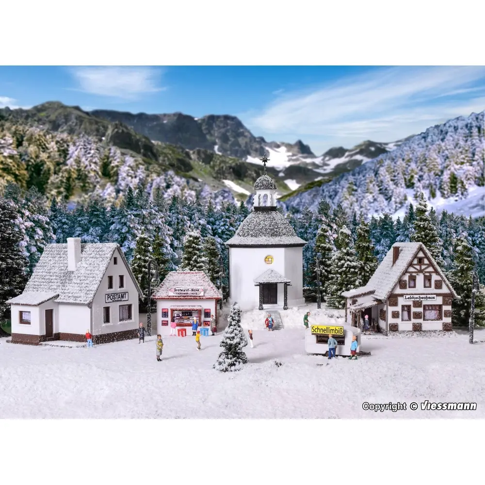 Village de Noël avec éclairage LED, fonctionnel - VOLLMER 47613 - N 1/160 - 3