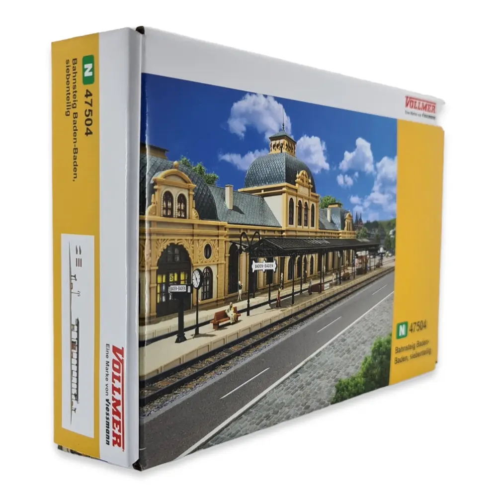 Quai de gare couvert Baden-Baden - Vollmer 47504 - N 1/160 - 65 x 35 x 45 mm - 4