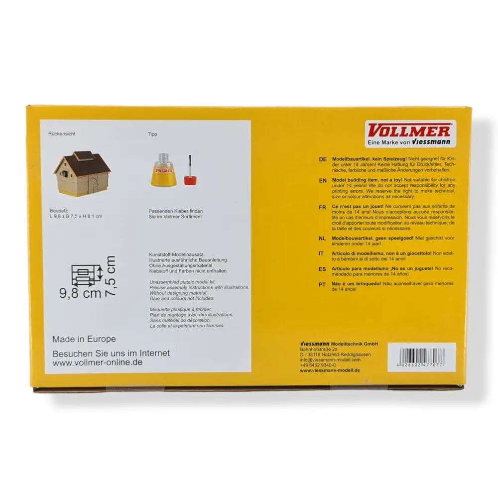 Maquette agricole Grange - Vollmer 47707 - N 1:160 - 98 x 75 x 81 mm - 4