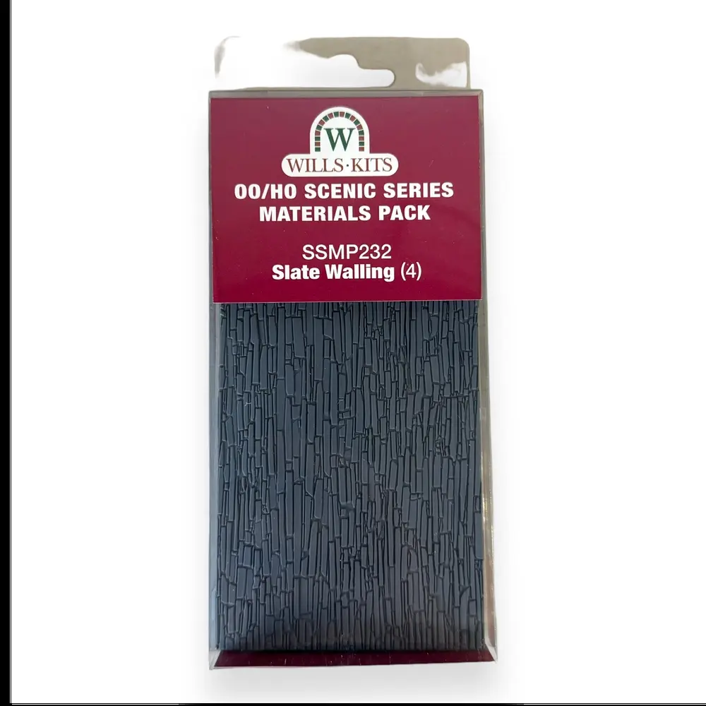 Murs en Lauze - WILLS-KITS SSMP 232 - Échelle OO 1/76 / HO 1/87 - 130 x 75 mm - Gris - 2