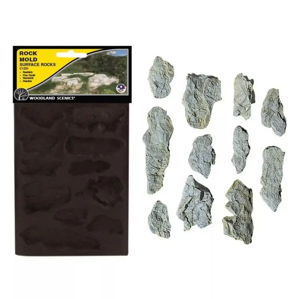 Moule flexible pour rochers Woodland Scenics C1231 - Toutes échelles - 2