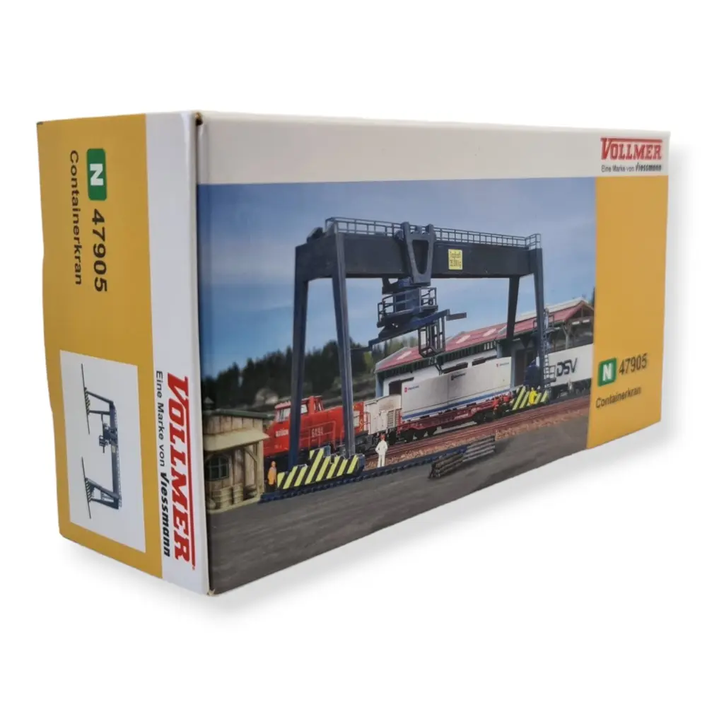 Grue à conteneur - VOLLMER 47905 - Échelle N 1/160 - 175 x 62 / 160 x 83 mm - 3