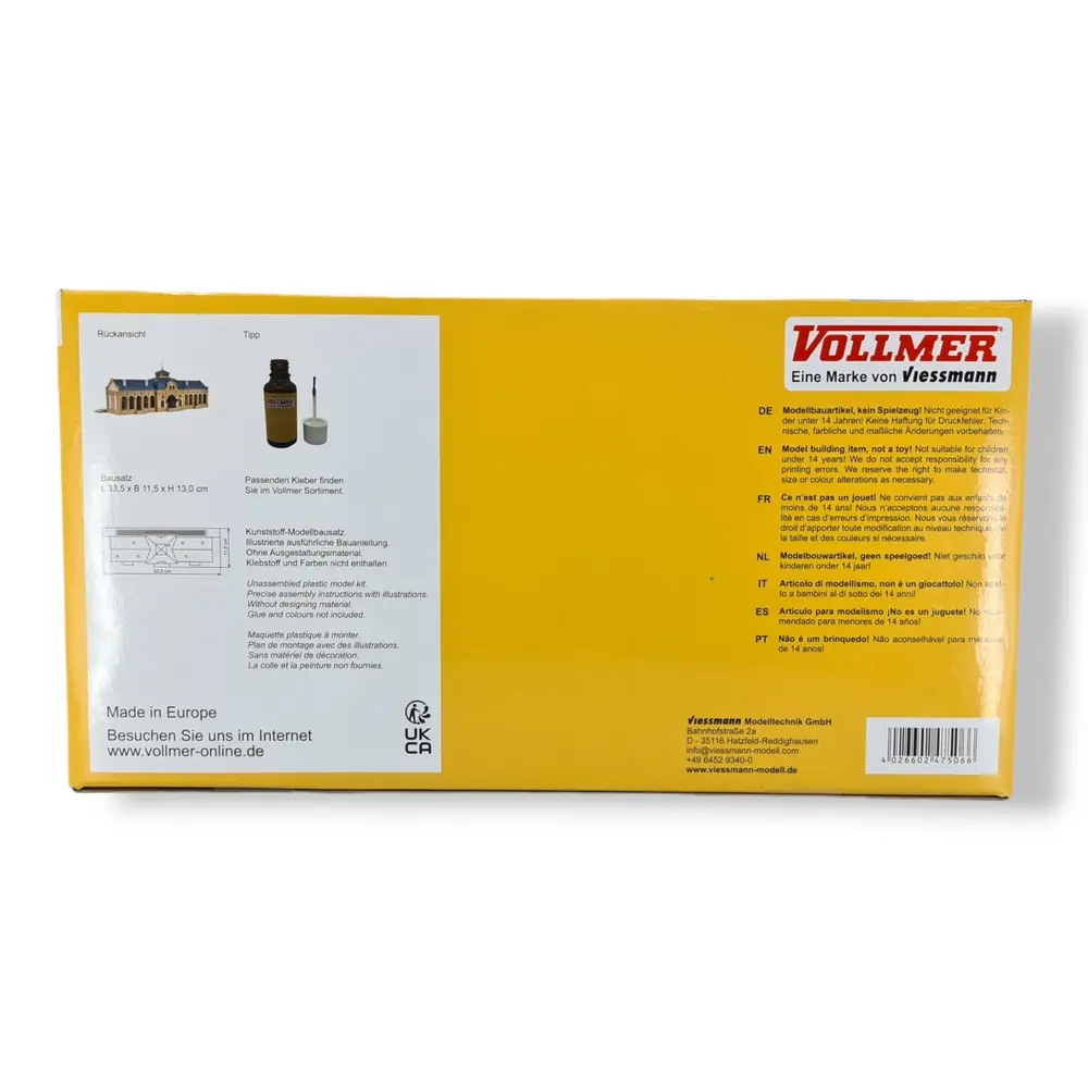 Gare de la vieille ville Altstadt - Vollmer 47506 - N 1/160 - 335 x 115 x 130 mm - 4