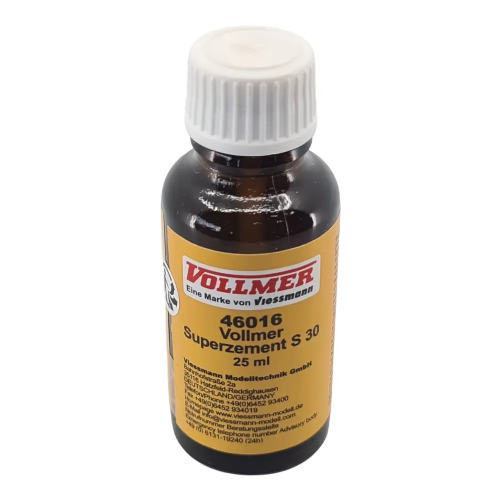 Un flacon de colle "Super Ciment 30 secondes" VOLLMER 46016 - 25 mL - 2